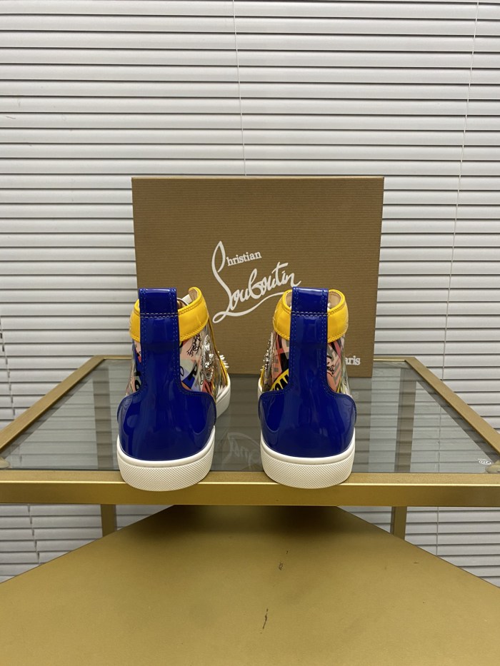 Christian Louboutin Mens Shoes Sneakers Luxury Brand Red Bottom Design Sports Footwears with Original Box