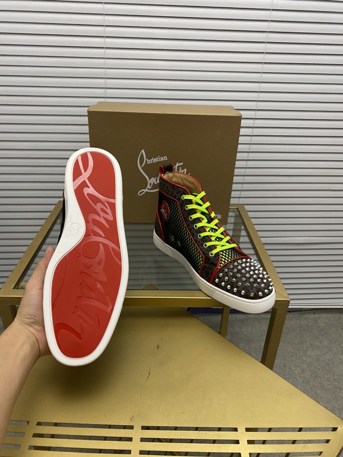 Christian Louboutin Mens Shoes Sneakers Luxury Brand Red Bottom Design Sports Footwears with Original Box
