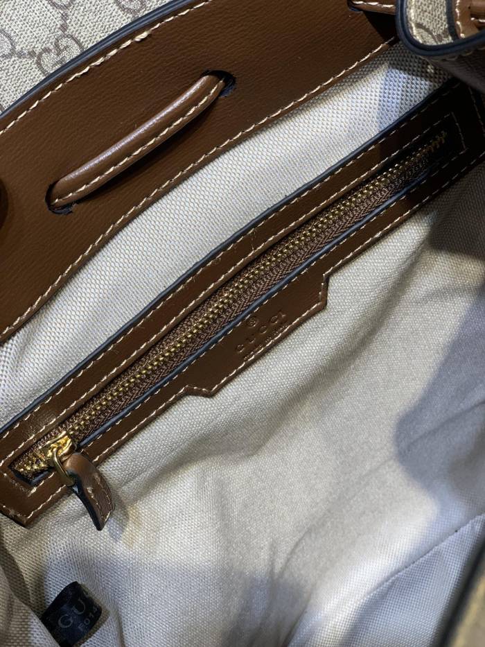 Gucci Womens Mens Fashion Bags Shoulder Backpacks Luxury Brand Backpack with Interlocking G in GG Supreme 674147 92THG 8563 with Original Box