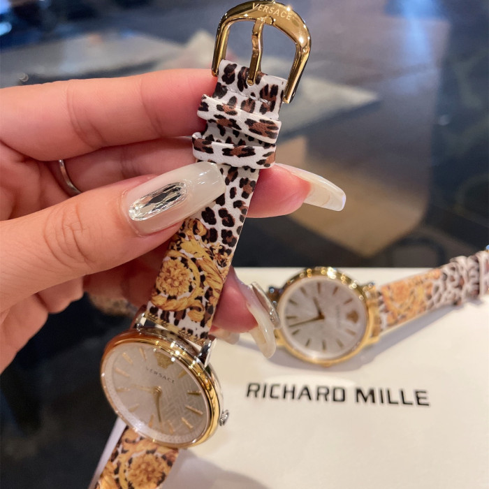 Versace Womens Watch Luxury Brand Design Fashion Type with Original Box Versace V-Circle Tribute Edition