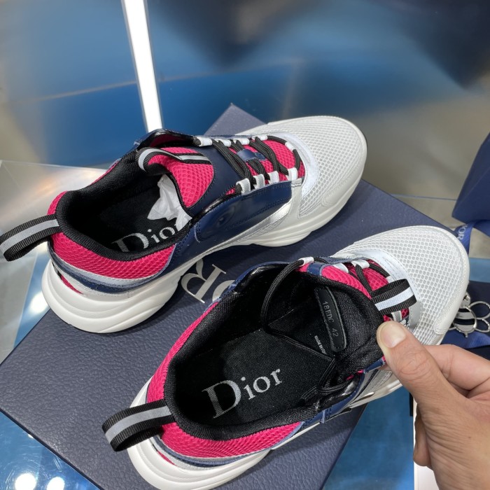 Dior Mens Shoes Sneakers Luxury Brand Breathable Design B22 SNEAKER Mesh with Smooth Calfskin with Original Box 3SN231YXX_H861