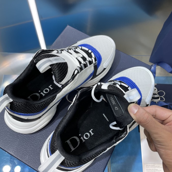 Dior Mens Shoes Sneakers Luxury Brand Breathable Design B22 SNEAKER Mesh with Smooth Calfskin with Original Box 3SN231YXX_H861