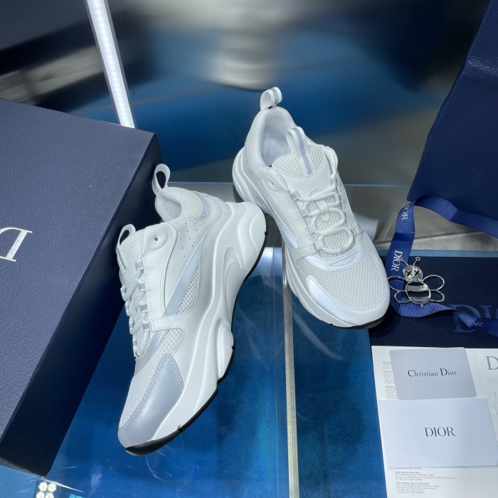 Dior Mens Shoes Sneakers Luxury Brand Breathable Design B22 SNEAKER Mesh with Smooth Calfskin with Original Box 3SN231YXX_H861