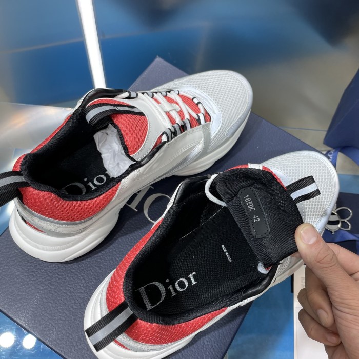 Dior Mens Shoes Sneakers Luxury Brand Breathable Design B22 SNEAKER Mesh with Smooth Calfskin with Original Box 3SN231YXX_H861