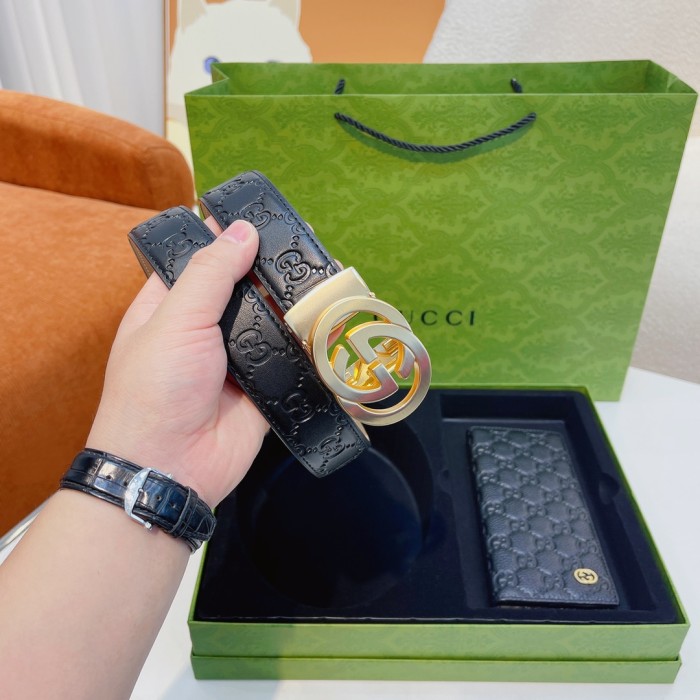 Gucci Mens Belt Luxury Brand Mens Belts + Wallets Luxury Brand with Original Box Best Gifts