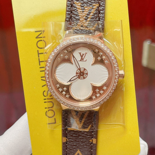 Louis Vuitton Womens Watch Luxury Brand Design Fashion Type with Original Box LV Tambour slim monogran