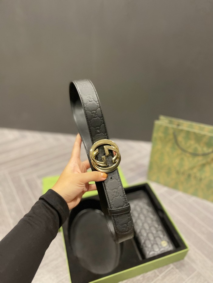 Gucci Mens Belt Luxury Brand Mens Belts + Wallets Luxury Brand with Original Box Best Gifts