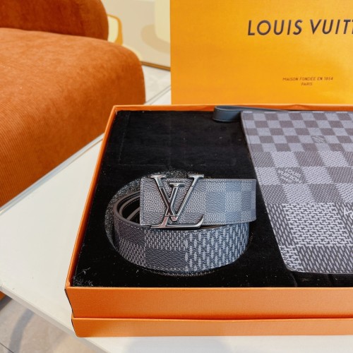 Louis Vuitton Mens Belt Luxury Brand Mens Belts + Clutch Luxury Brand with Original Box Best Gifts