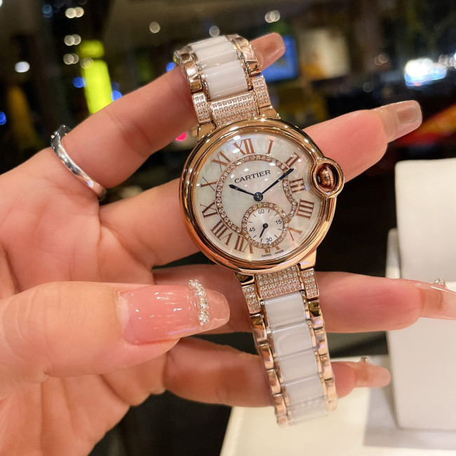 Cartier Womens Watch Luxury Brand Design Fashion Type with Original Box