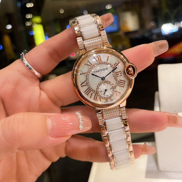 Cartier Womens Watch Luxury Brand Design Fashion Type with Original Box