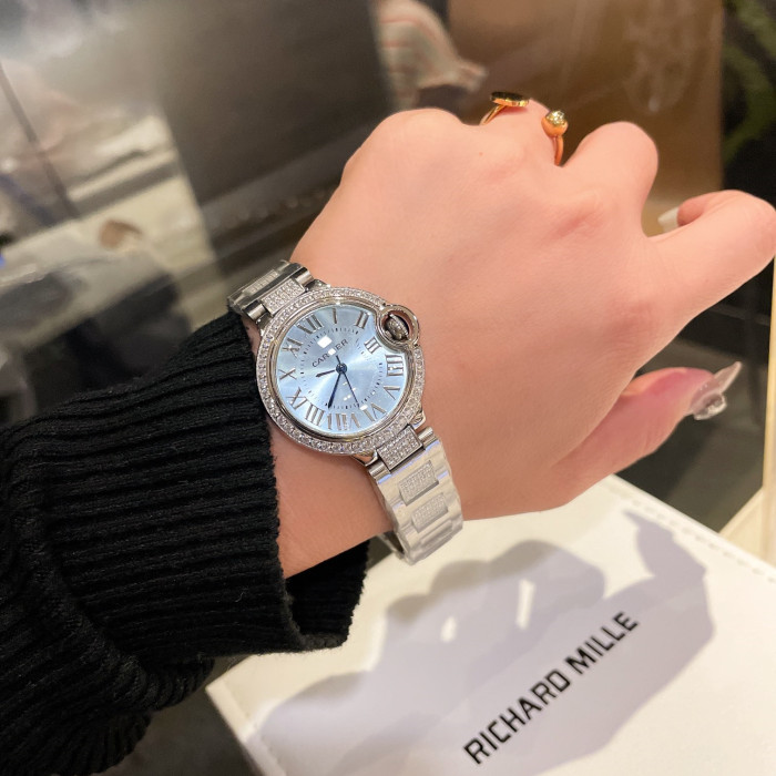 Cartier Womens Watch Luxury Brand Design Fashion Type with Original Box