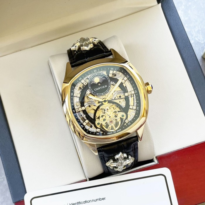 Cartier Mens Watch Luxury Brand Design Fashion Type with Original Box