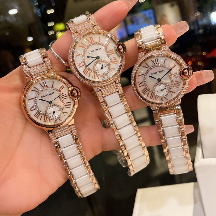 Cartier Womens Watch Luxury Brand Design Fashion Type with Original Box