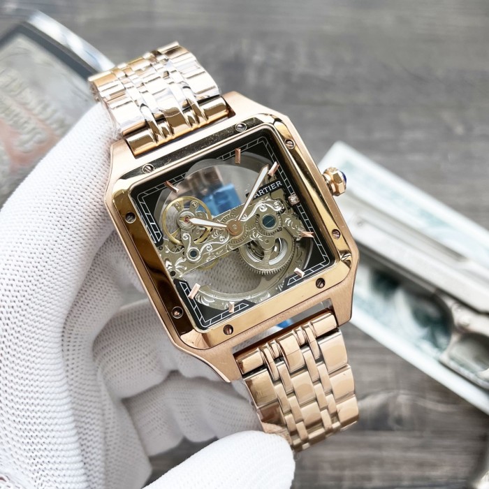 Cartier Mens Watch Luxury Brand Design Fashion Type with Original Box