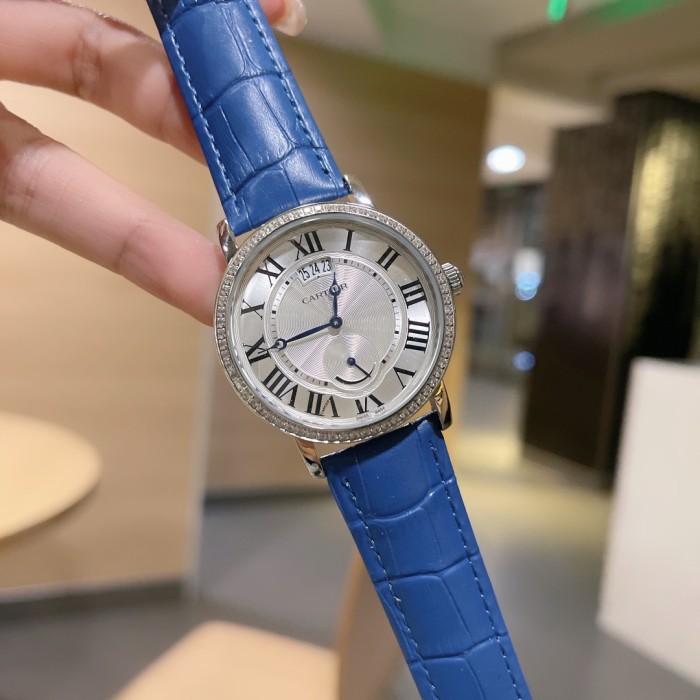 Cartier Men Womens Watch Luxury Brand Design Fashion Type with Original Box