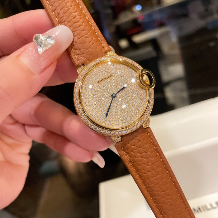 Cartier Womens Watch Luxury Brand Design Fashion Type with Original Box