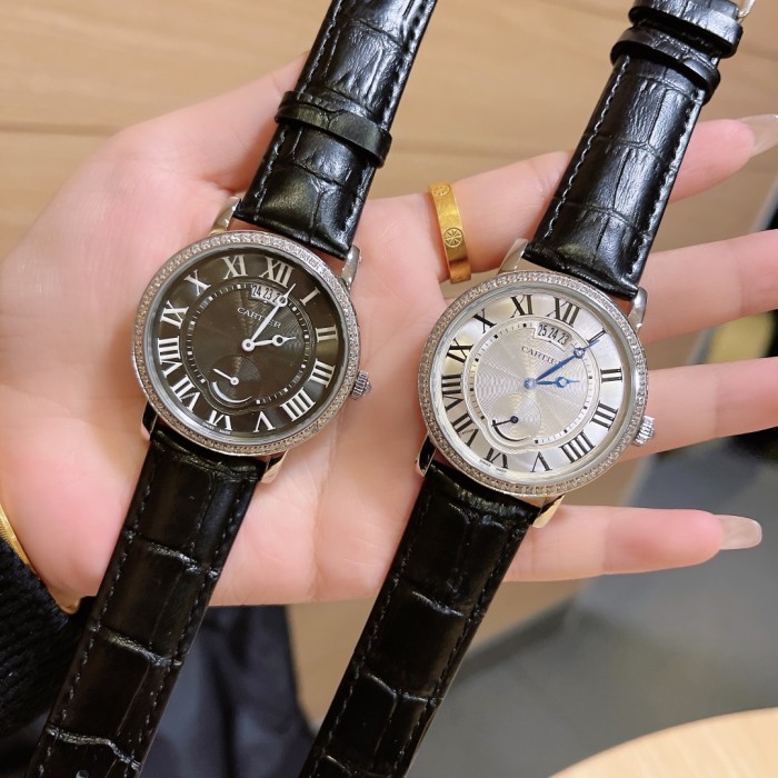 Cartier Men Womens Watch Luxury Brand Design Fashion Type with Original Box