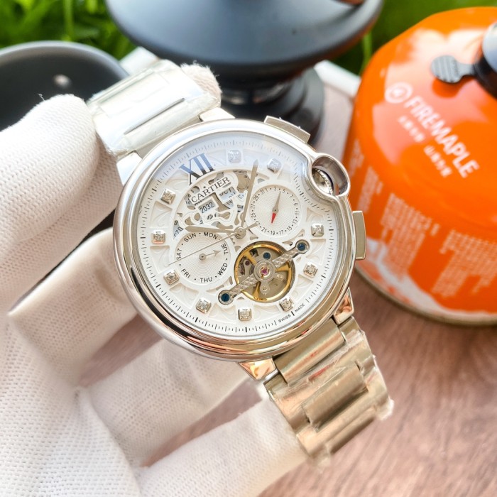 Cartier Mens Watch Luxury Brand Design Fashion Type with Original Box