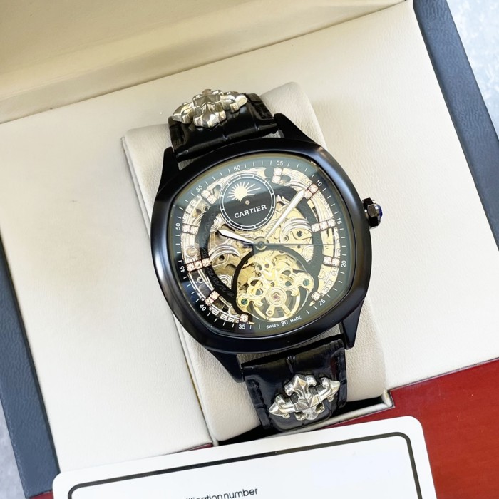 Cartier Mens Watch Luxury Brand Design Fashion Type with Original Box