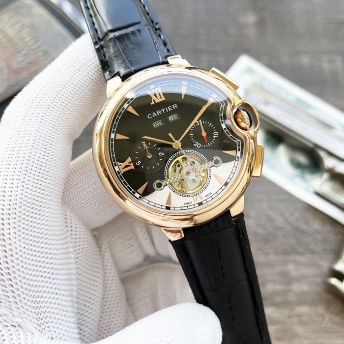 Cartier Mens Watch Luxury Brand Design Fashion Type with Original Box