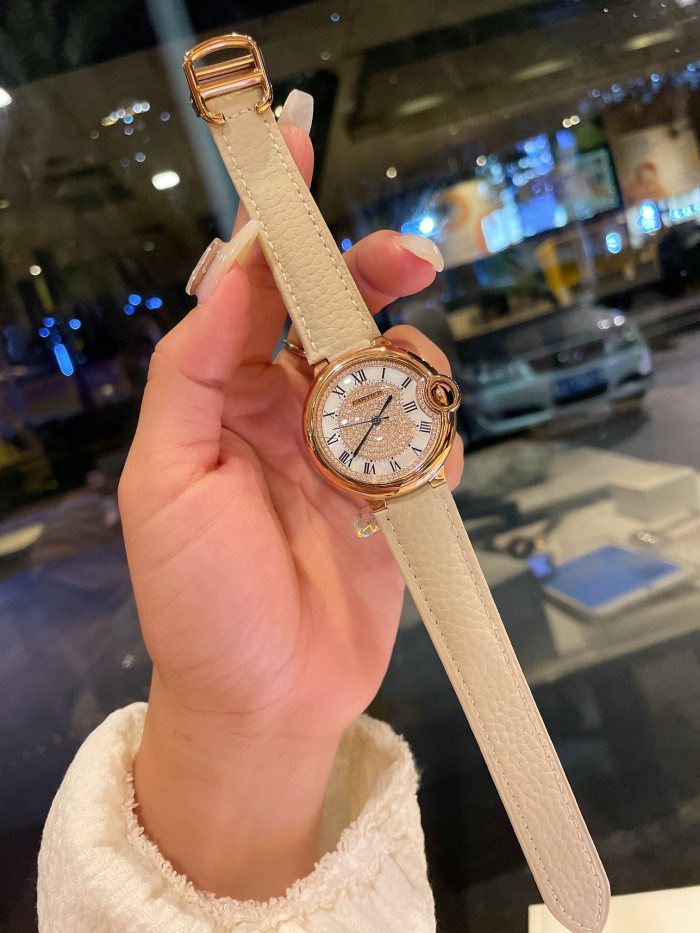 Cartier Womens Watch Luxury Brand Design Fashion Type with Original Box