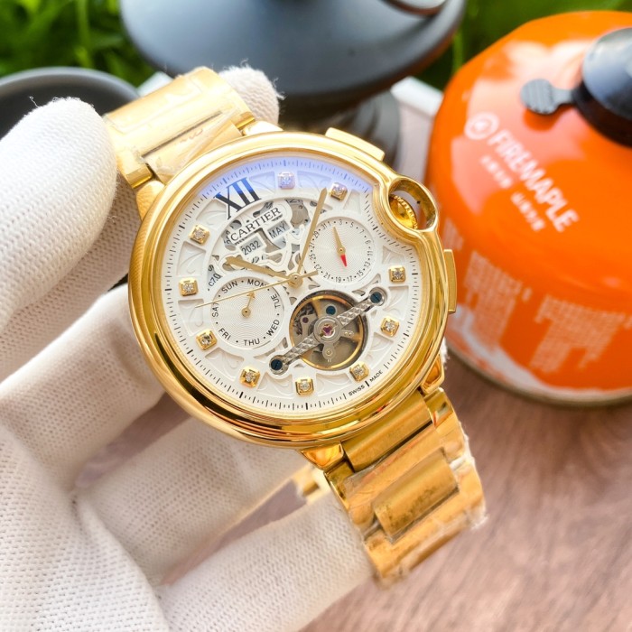 Cartier Mens Watch Luxury Brand Design Fashion Type with Original Box