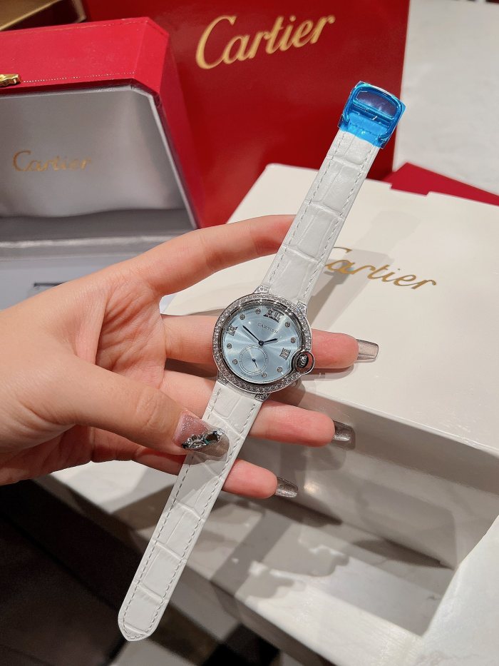 Cartier Womens Watch Luxury Brand Design Fashion Type with Original Box