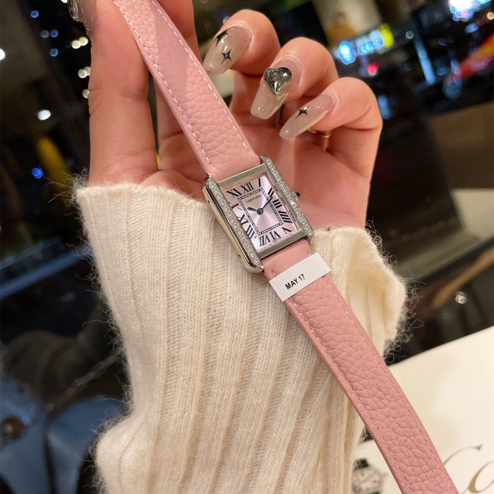 Cartier Womens Watch Luxury Brand Design Fashion Type with Original Box