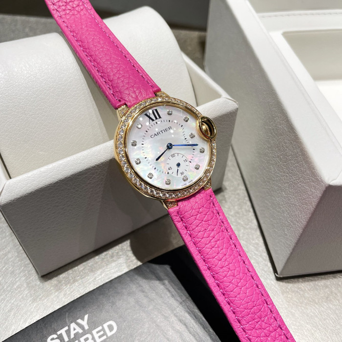Cartier Womens Watch Luxury Brand Design Fashion Type with Original Box