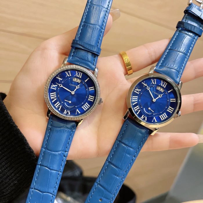 Cartier Men Womens Watch Luxury Brand Design Fashion Type with Original Box