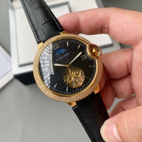 Cartier Mens Watch Luxury Brand Design Fashion Type with Original Box