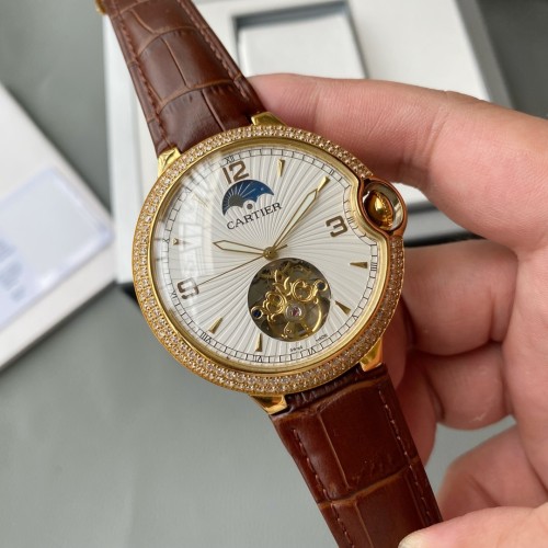 Cartier Mens Watch Luxury Brand Design Fashion Type with Original Box