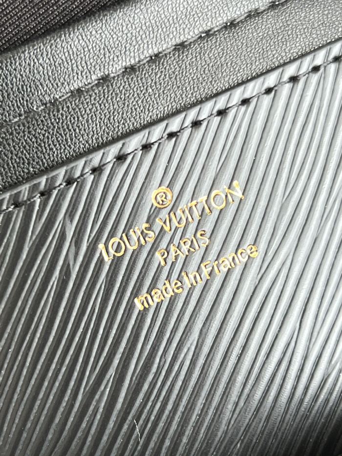 Louis Vuitton Womens Bags Shoulder Messenger Bags Luxury Brand TWIST MM M20834 with Original Box Black Epi grained leather