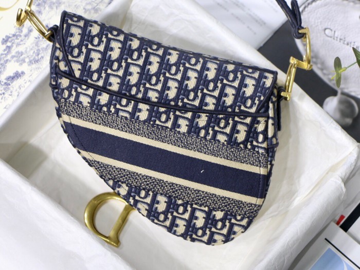 Dior Womens Mens Bag Saddle Bag Luxury Brand Design Fashion Type Shoulder Bags SADDLE BAG Blue Dior Oblique Embroidery with Original Box M0446CRIW_M928