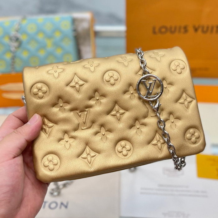 Louis Vuitton Womens Bags Messenger Shoulder Bags Luxury Brand POCHETTE COUSSIN with Original Box M80742