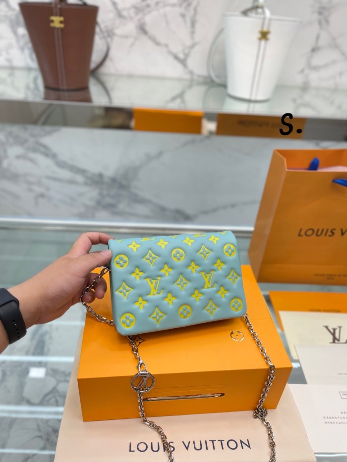 Louis Vuitton Womens Bags Messenger Shoulder Bags Luxury Brand POCHETTE COUSSIN with Original Box M80742