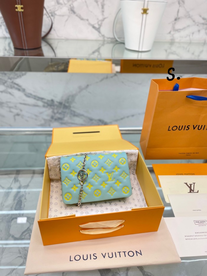 Louis Vuitton Womens Bags Messenger Shoulder Bags Luxury Brand POCHETTE COUSSIN with Original Box M80742