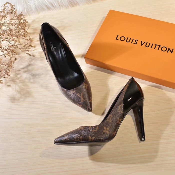 Louis Vuitton Womens Shoes Pumps Sandals Leather Design Luxury BrandCHERIE PUMP with Original Box 10cm Heel 1A4W3Z