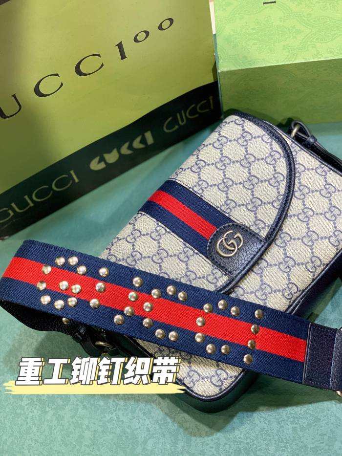 Gucci Womens Mens Bags Crossbody Shoulder Messenger Bags Luxury Brand Ophidia mini GG shoulder bag with Original Box 722117 FAAX9 4047