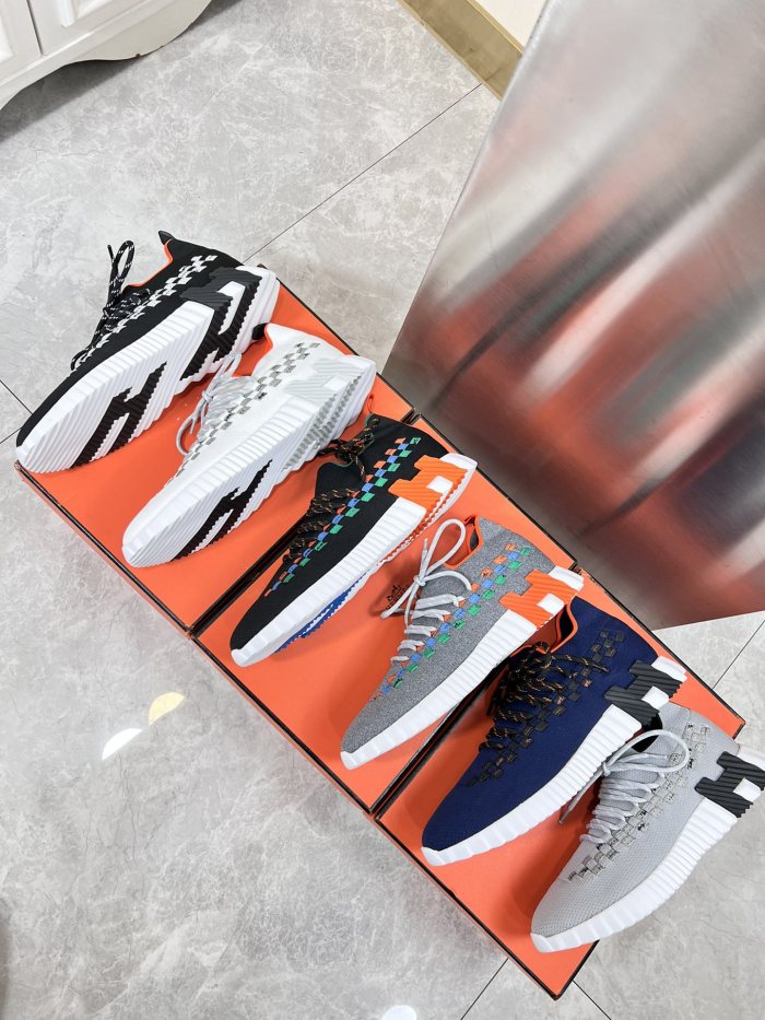 Hermes Mens Casual Shoes Fashion Sneakers Luxury Brand with Original Box