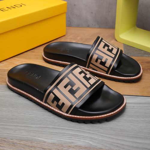 Fendi Men Shoes Slides Sandals Slippers Luxury Brand Mens Shoes with Original Box