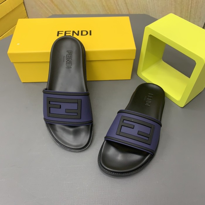 Fendi Men Shoes Slides Sandals Slippers Luxury Brand Mens Shoes with Original Box