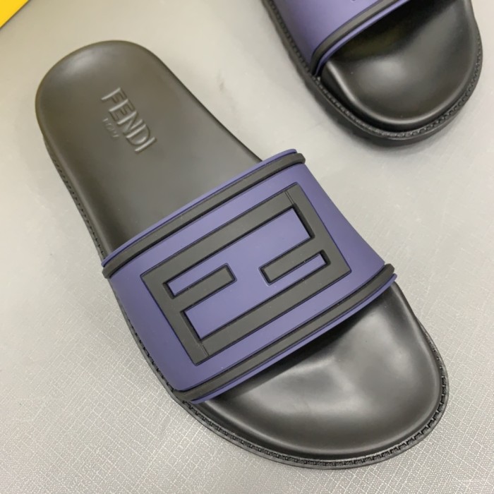 Fendi Men Shoes Slides Sandals Slippers Luxury Brand Mens Shoes with Original Box