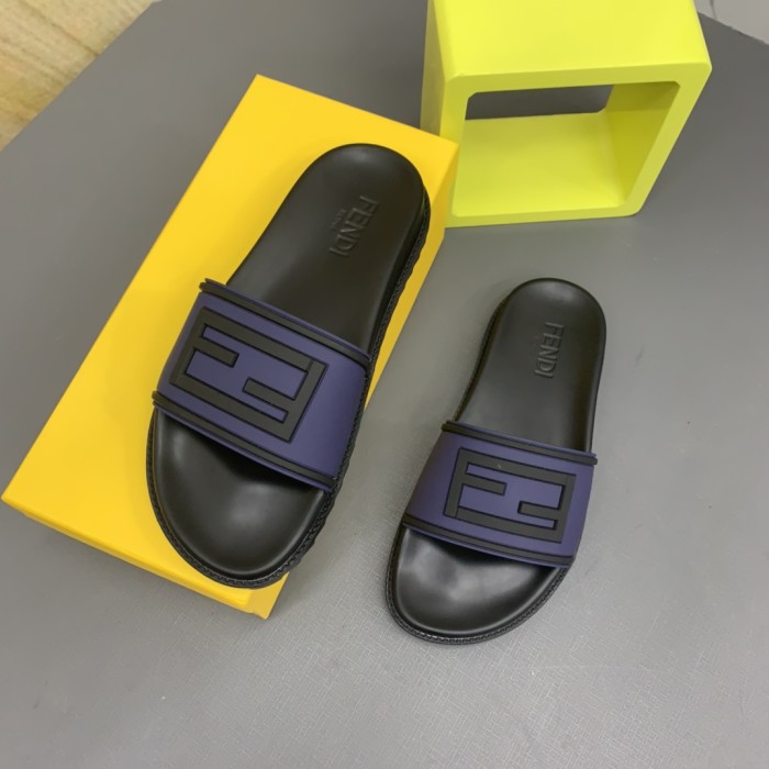 Fendi Men Shoes Slides Sandals Slippers Luxury Brand Mens Shoes with Original Box