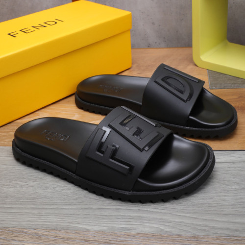 Fendi Men Shoes Slides Sandals Slippers Luxury Brand Mens Shoes with Original Box