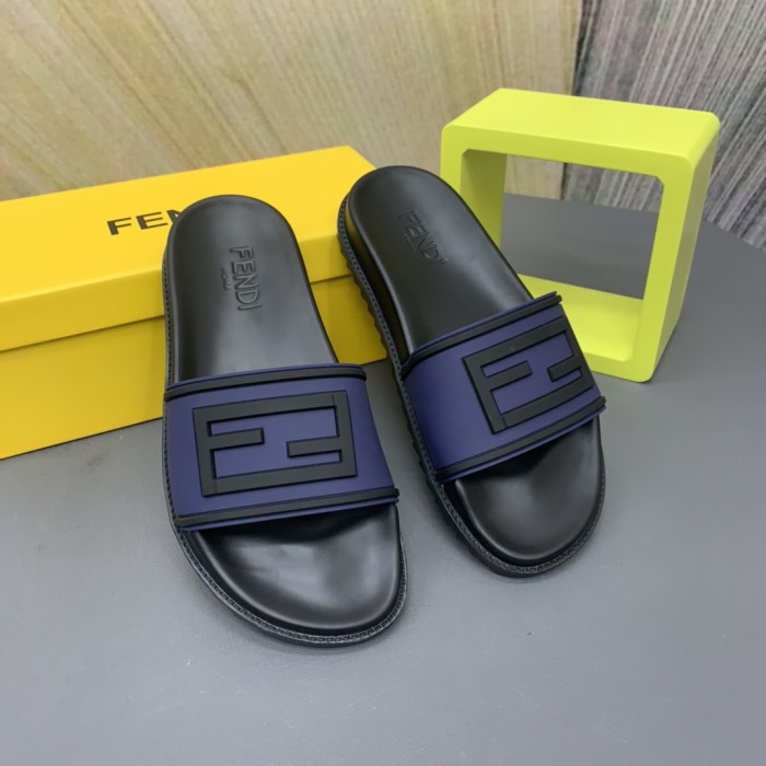 Fendi Men Shoes Slides Sandals Slippers Luxury Brand Mens Shoes with Original Box
