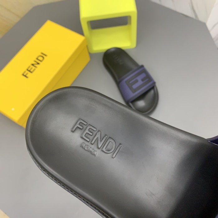 Fendi Men Shoes Slides Sandals Slippers Luxury Brand Mens Shoes with Original Box