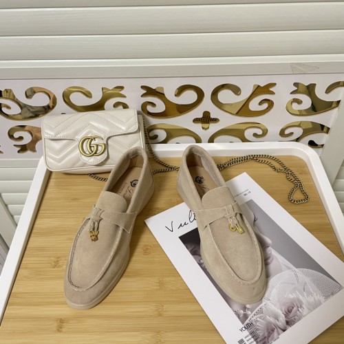 Loro Piana Womens Mens Shoes Loafers Casual Design Luxury Brand Fashion Shoes for Women with Original Box