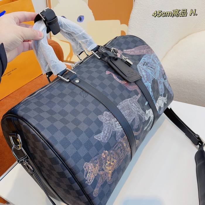 Louis Vuitton Womens and Mens Unisex Bags Luxury Brand LV Keepall Bandoulière 45 Fashion Design Travel Bag