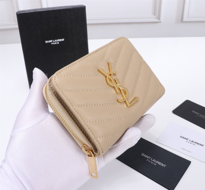 Saint Laurent YSL Womens Bag Designer Luxury Brand Women Wallets Coin Purse with Original Box